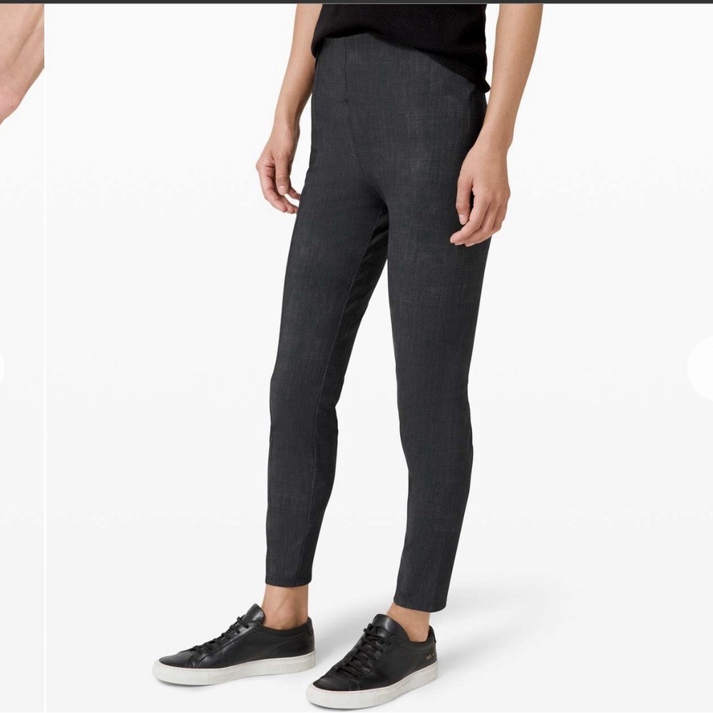 Lululemon Here to There High-Rise 7/8 Pant  Womens 6‎ Crosshatch Texture Black